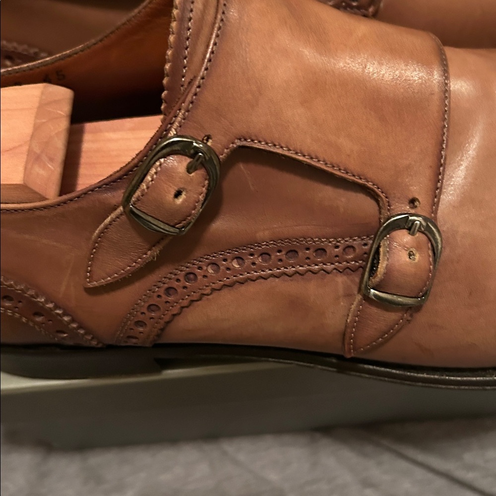 Antonio Maurizi brown double monk strap size 12 EUC in box - Picture 7 of 11